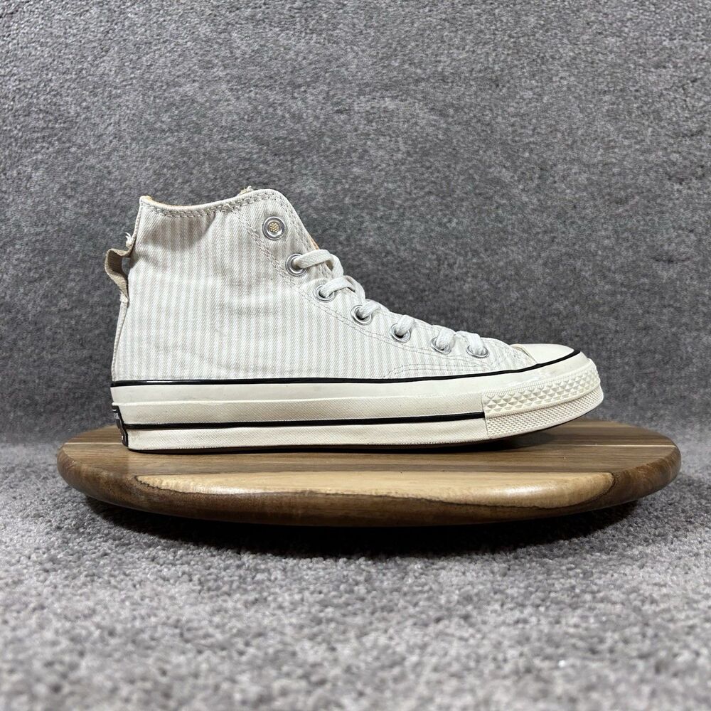 Converse Chuck 70 Hi A00473C Women’s Size 6.5 Desert Sand Striped Canvas Shoes